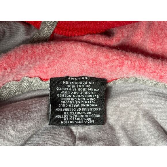 Colosseum Ohio State Buckeyes Big Logo Pullover Hoodie Womens Size M Red/Gray - Picture 4 of 6